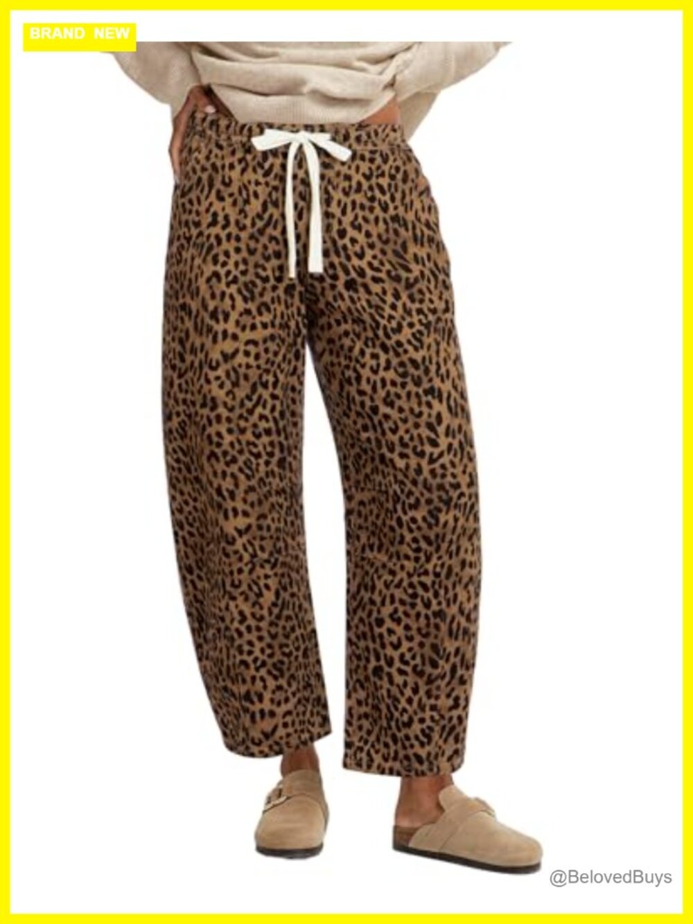 High Waisted Barrel Jeans Pull On Wide Leg Cropped Stretchy Denim